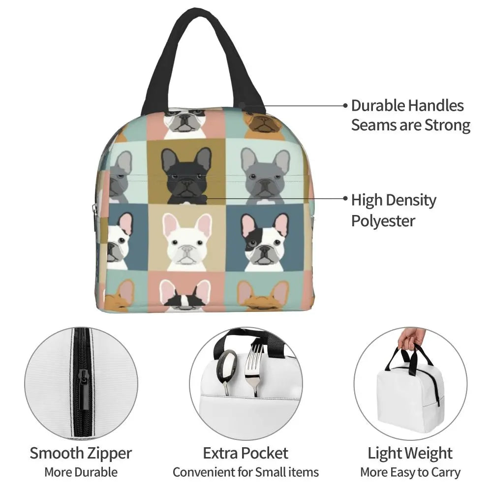French Bulldog Dog Insulated Cooler Thermal Lunch Box